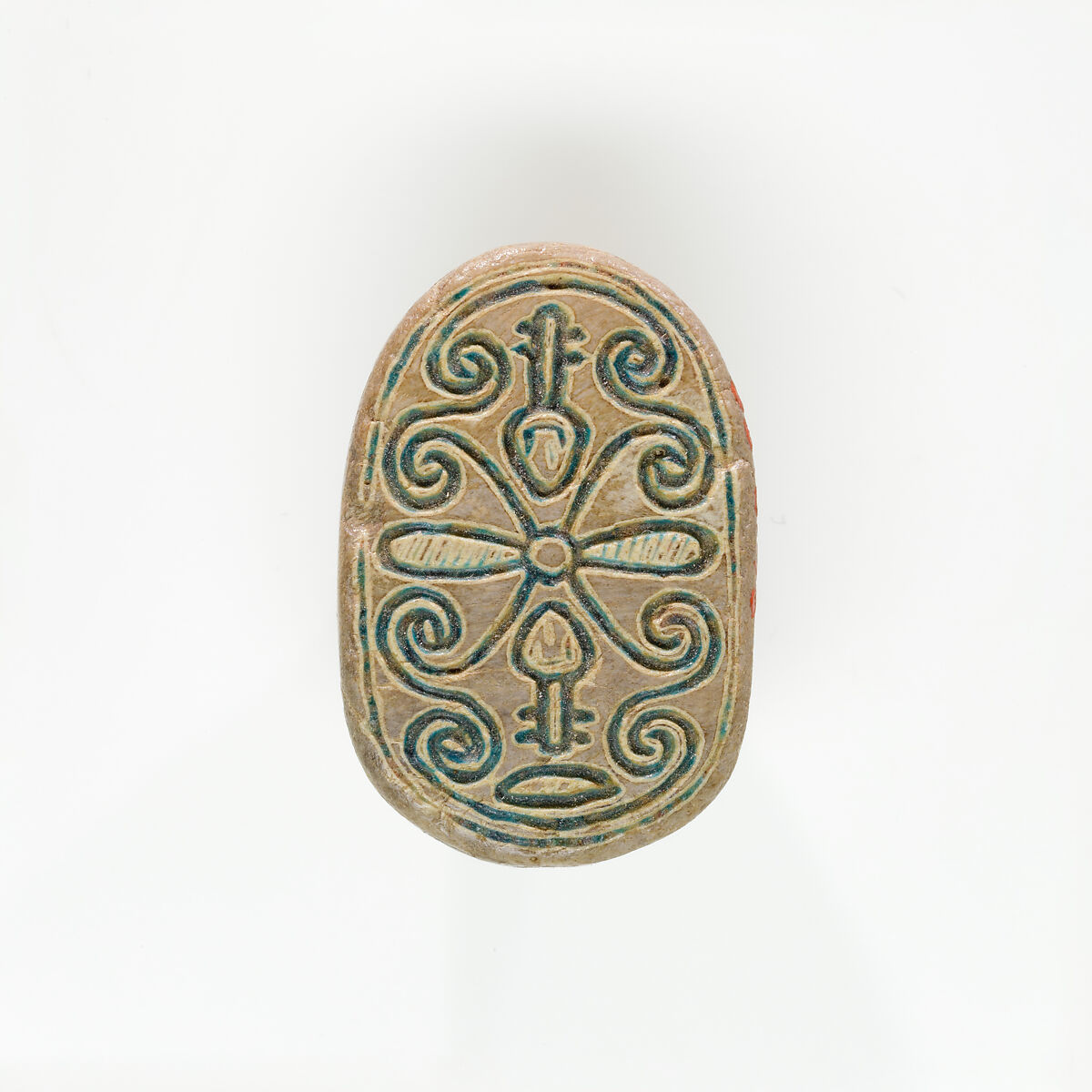 Scarab from Ruiu's Burial, Steatite (glazed) 