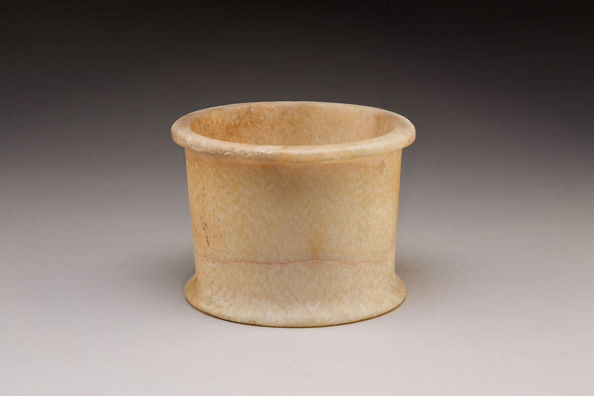 small Cylindrical Jar, Travertine (Egyptian alabaster) 