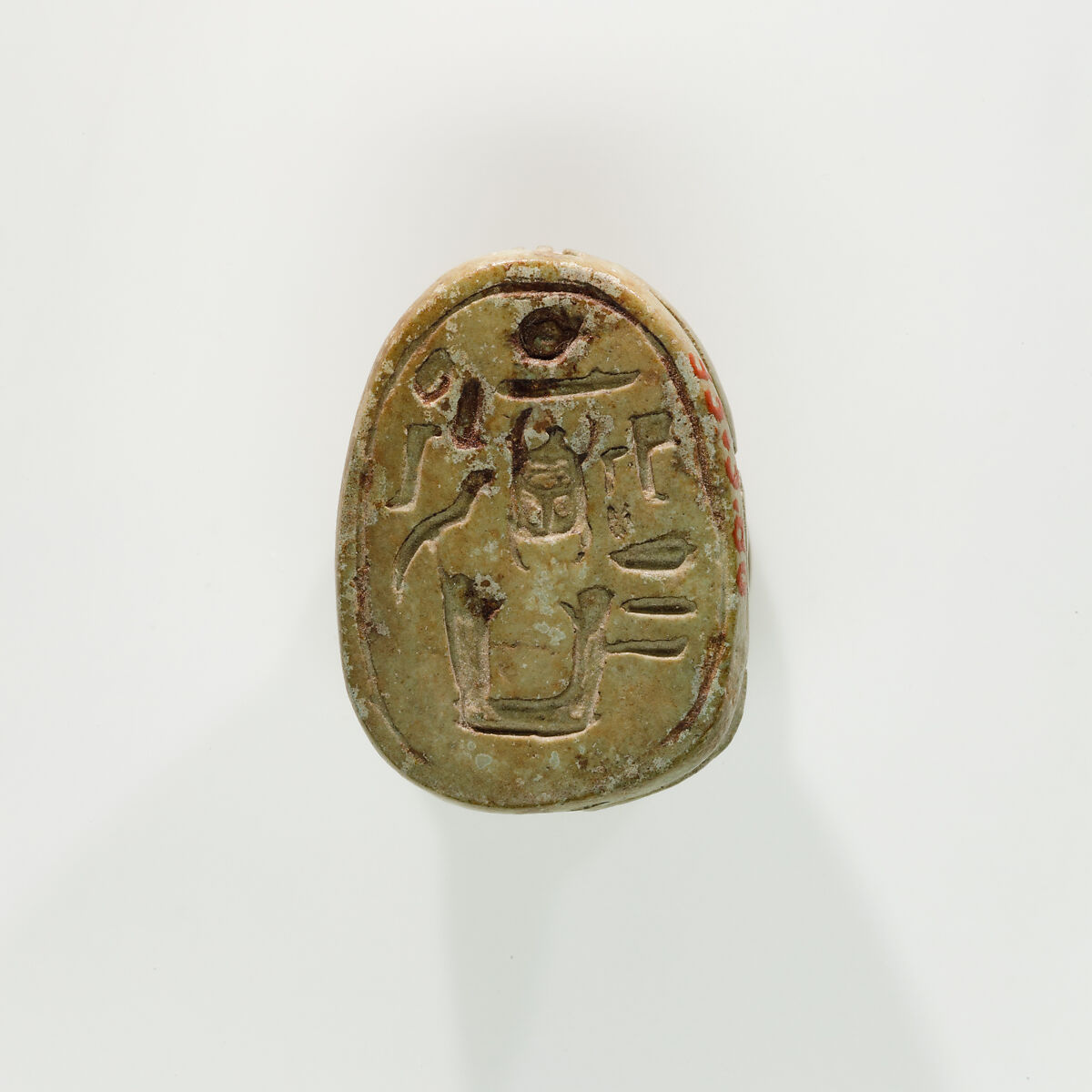 Scarab with the Throne Name of Thutmose I, Faience 