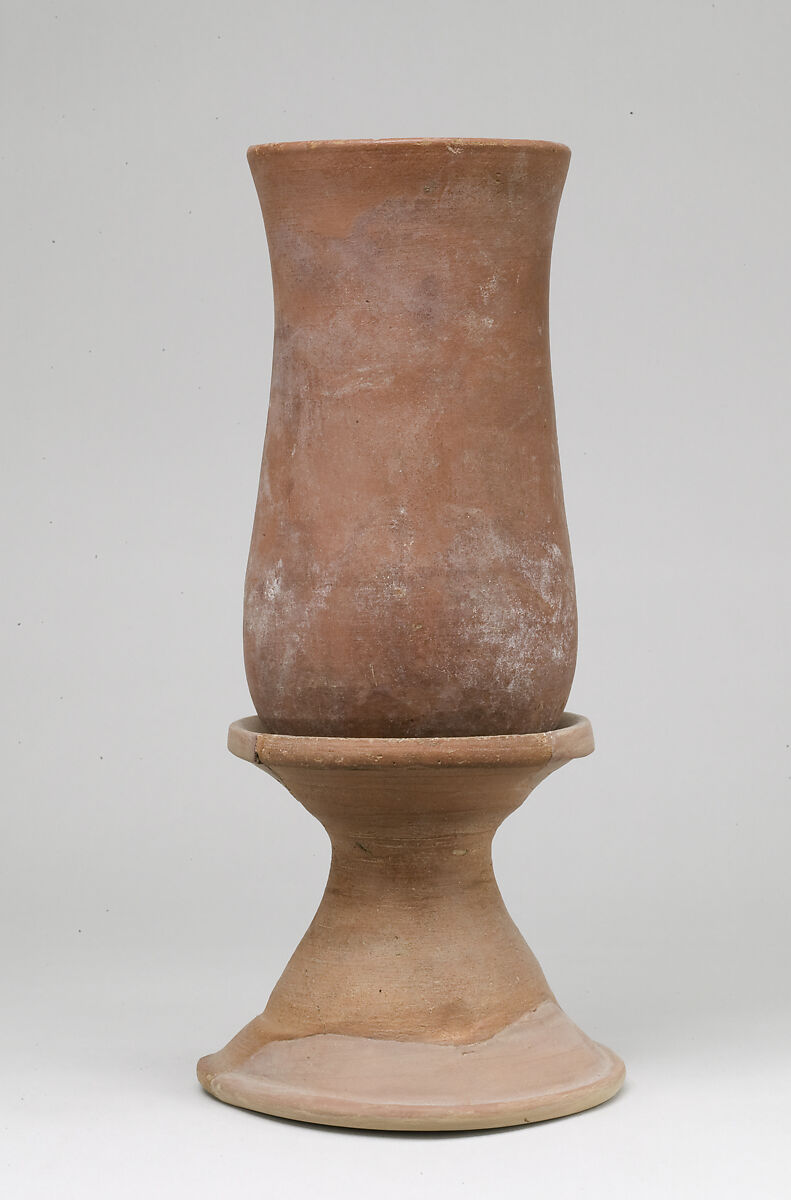 Red Ware Jar Stand from Malqata, pottery, hematite wash