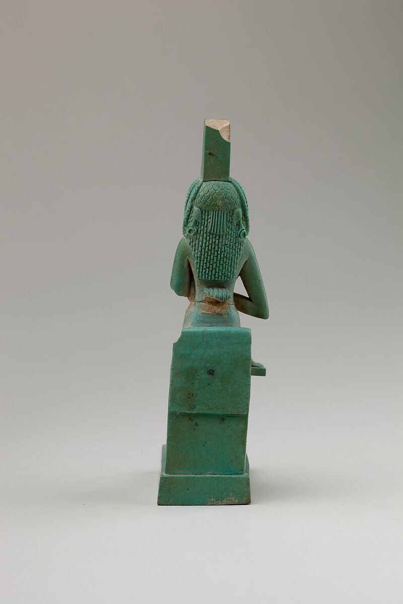 Statuette of Isis and Horus, Blue faience