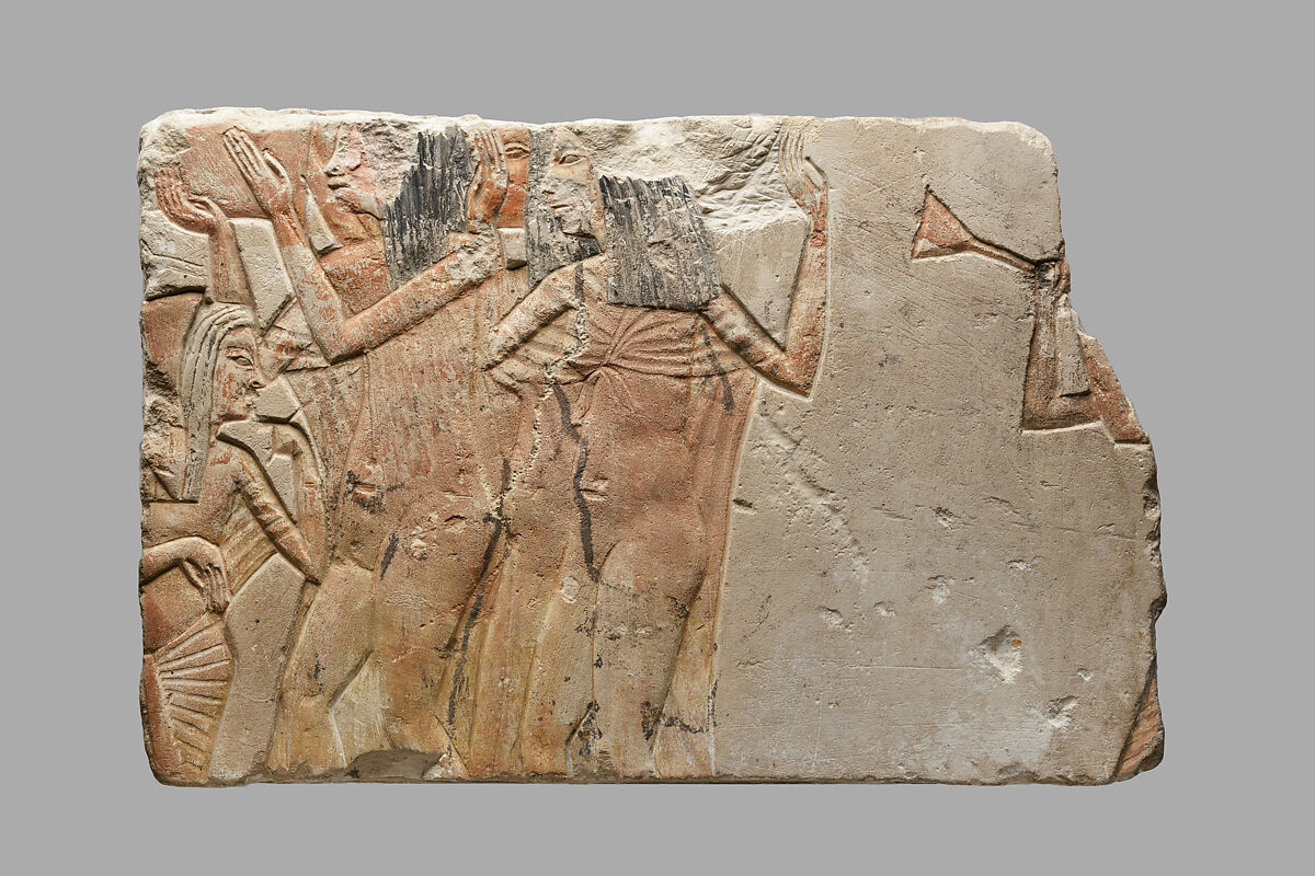 Dancers with Instruments, Limestone, paint