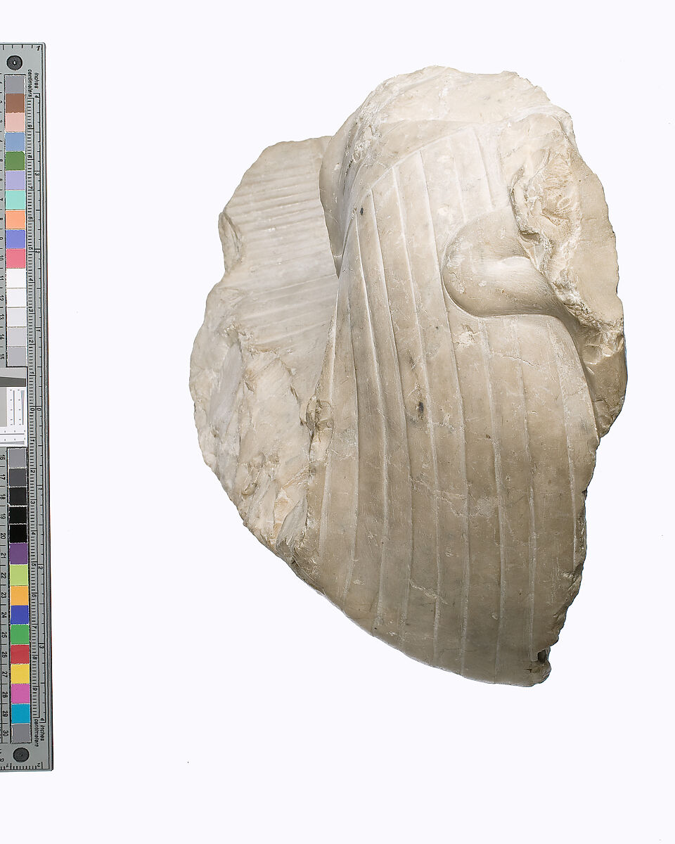 Head of Akhenaten, Indurated limestone, red paint