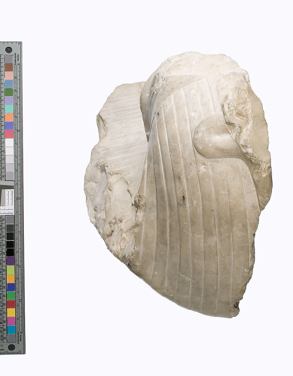 Head of Akhenaten, Indurated limestone, red paint