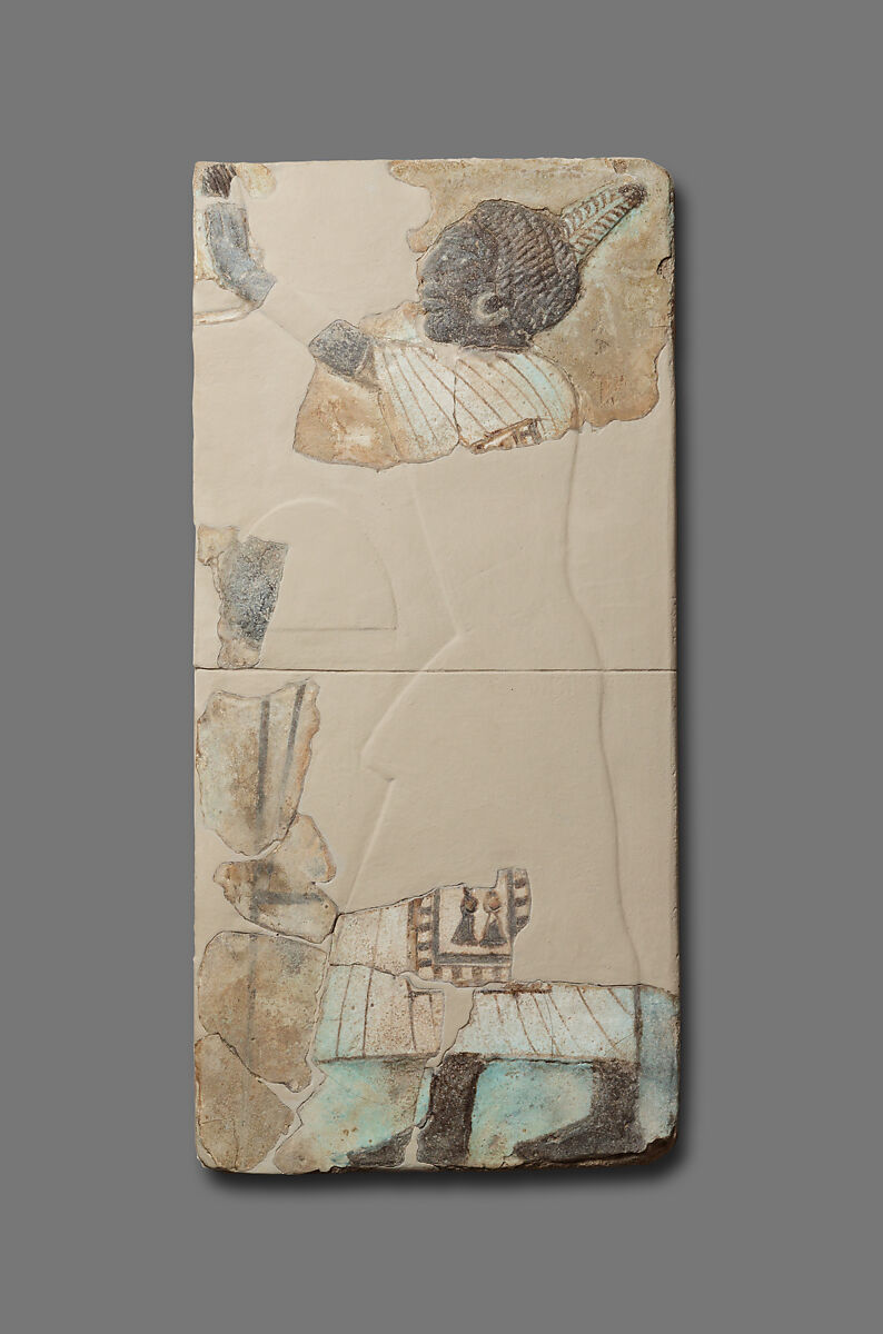 Tile from the walls of Throne Room in Palace of Ramesses II, Faience 