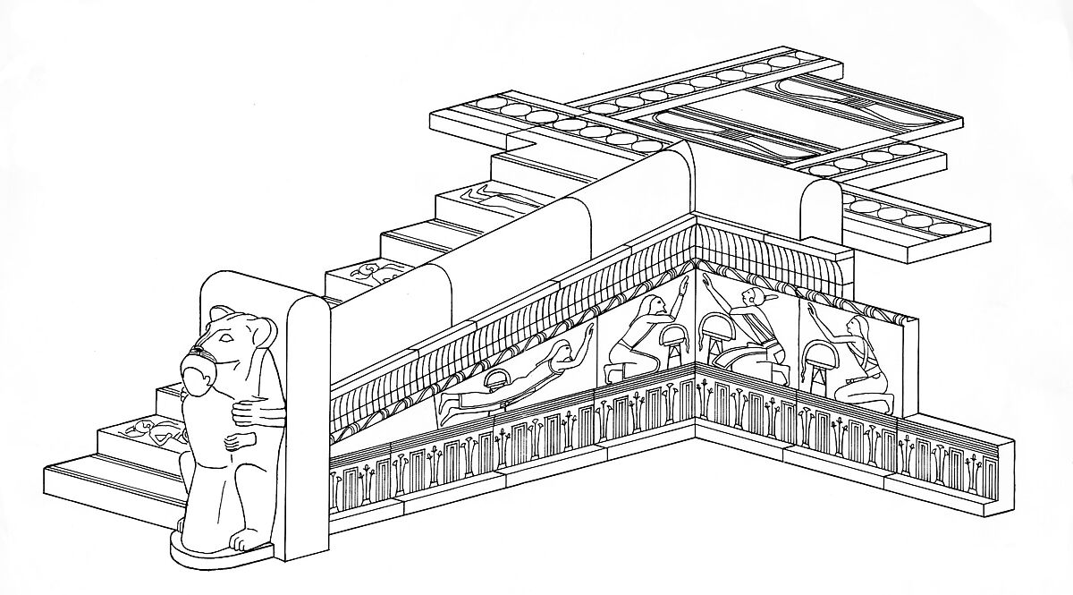 Tile Inlay from the Palace of Ramesses II, Captives of Non-Semitic Northern Peoples, Faience