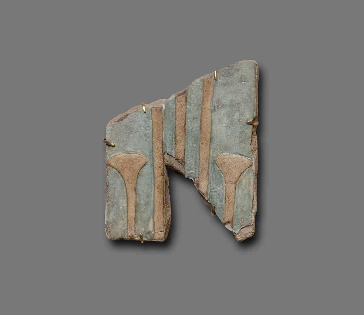 Tile from the palace of Ramesses II, Faience 