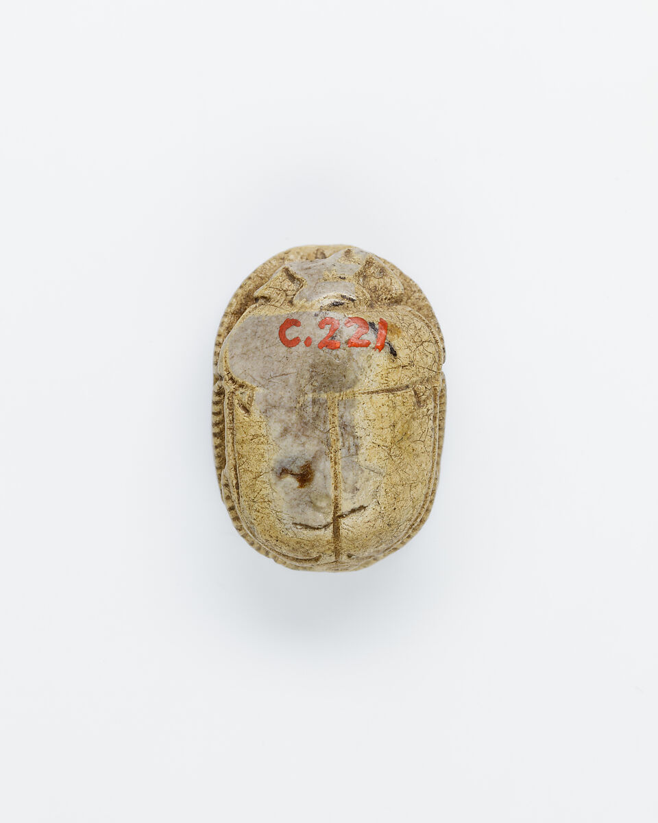 Scarab Depicting Ramesses II Smiting a Captive Before the God Ptah, Glazed steatite