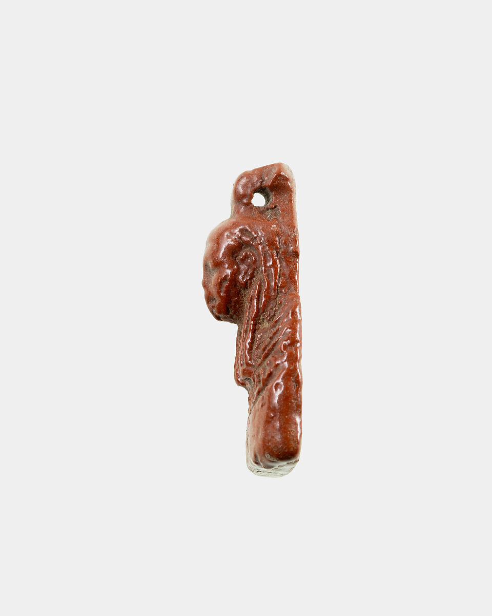 Ancestor bust amulet, Faience