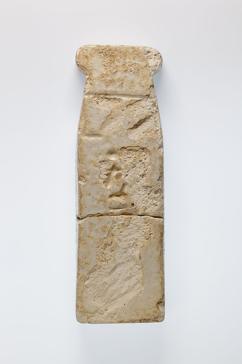 Plaque inlaid with Cartouche of Seti II, Faience