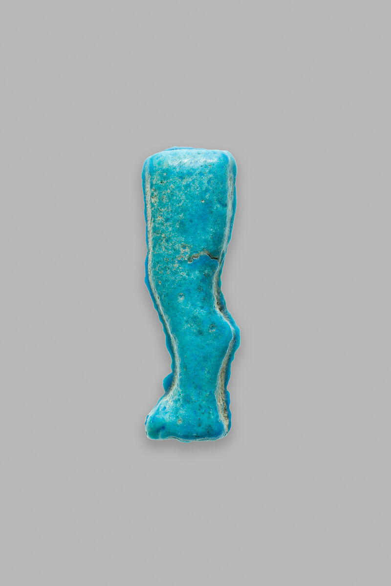 Foundation Deposit Plaque in the Form of a Haunch, Faience 