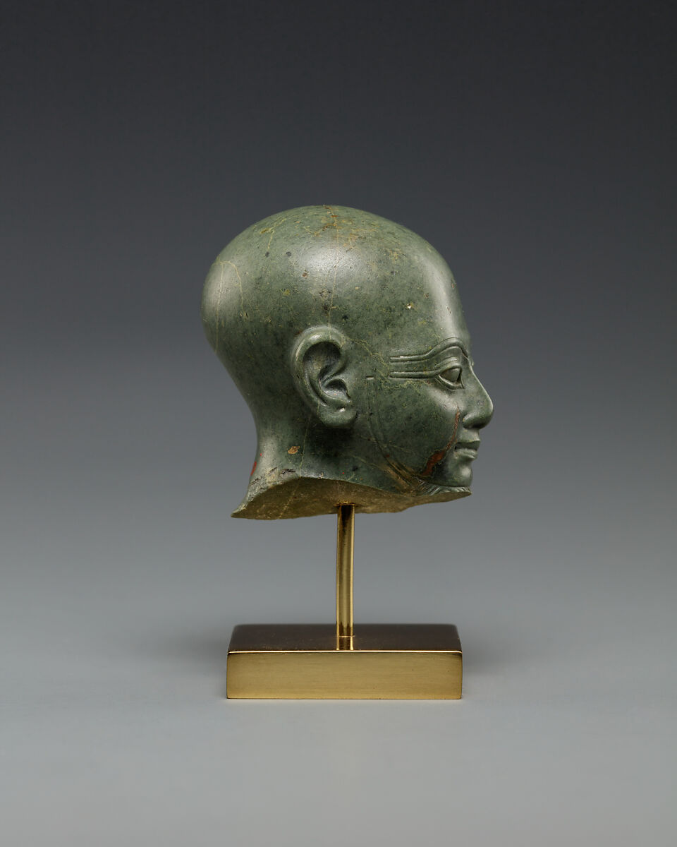 Head of a Statuette of Ptah, Meta-siltstone