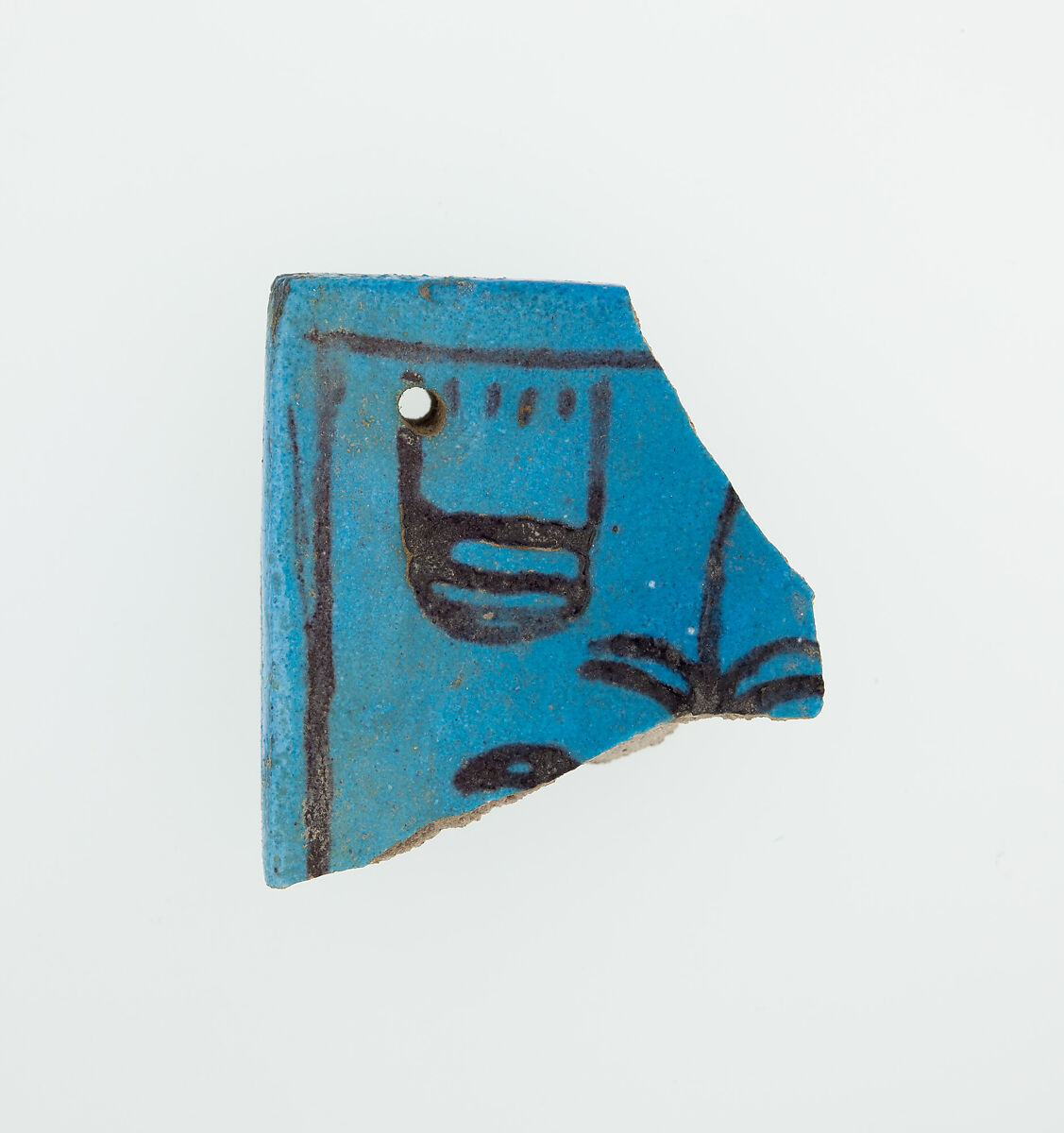 Menat fragment, Faience 