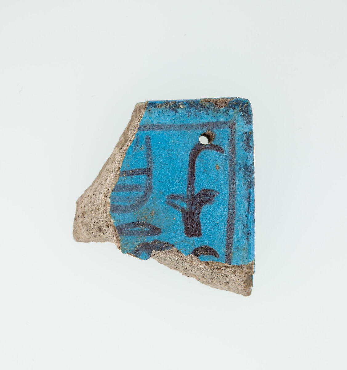 Menat fragment, Faience