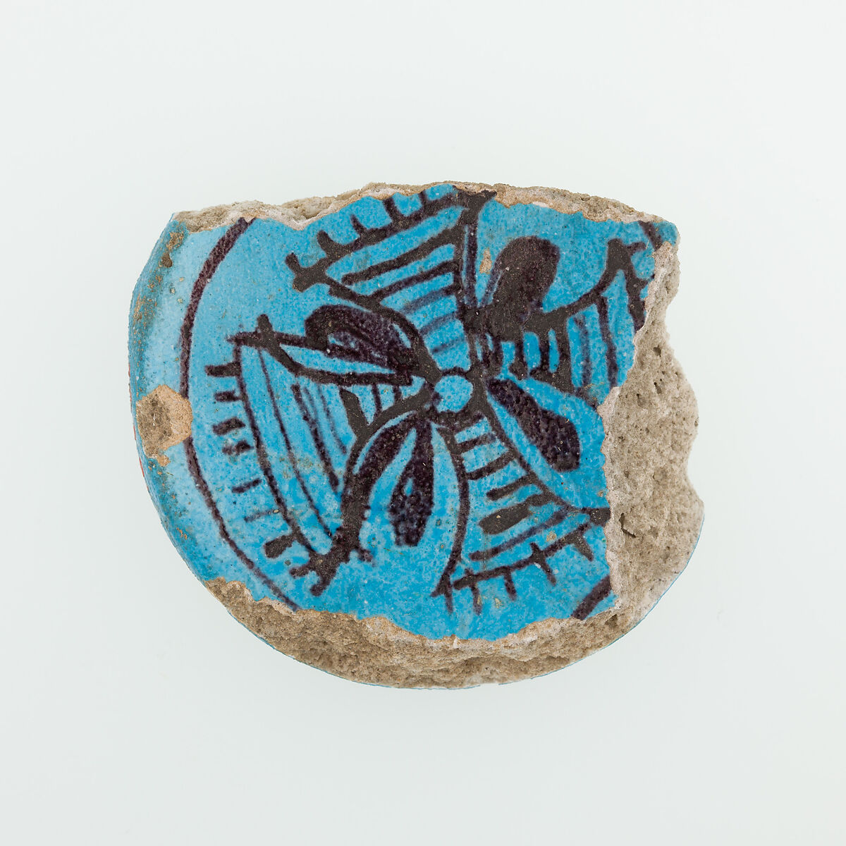 Menat fragment, Faience 