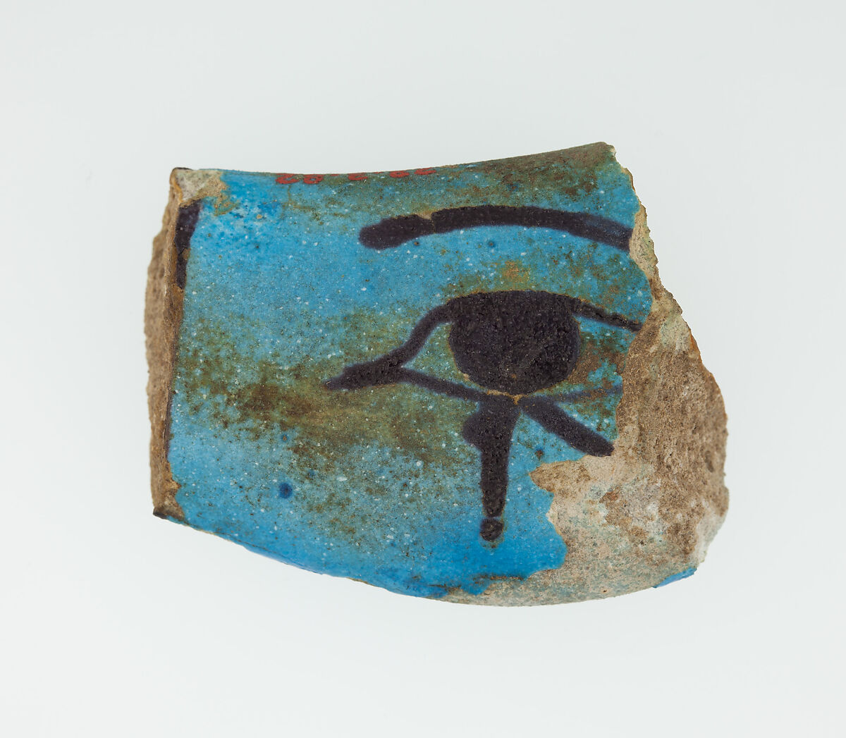 Model Throw stick fragment, eye, Faience