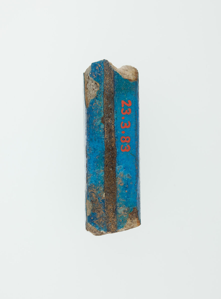 Menat fragment, Faience
