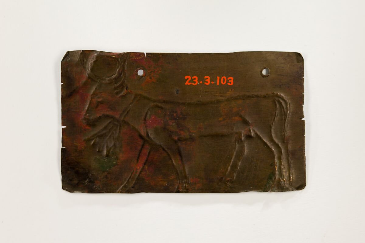 Cow plaque, Bronze or copper alloy
