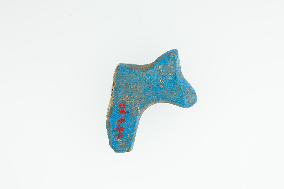 Votive fragment, Blue faience