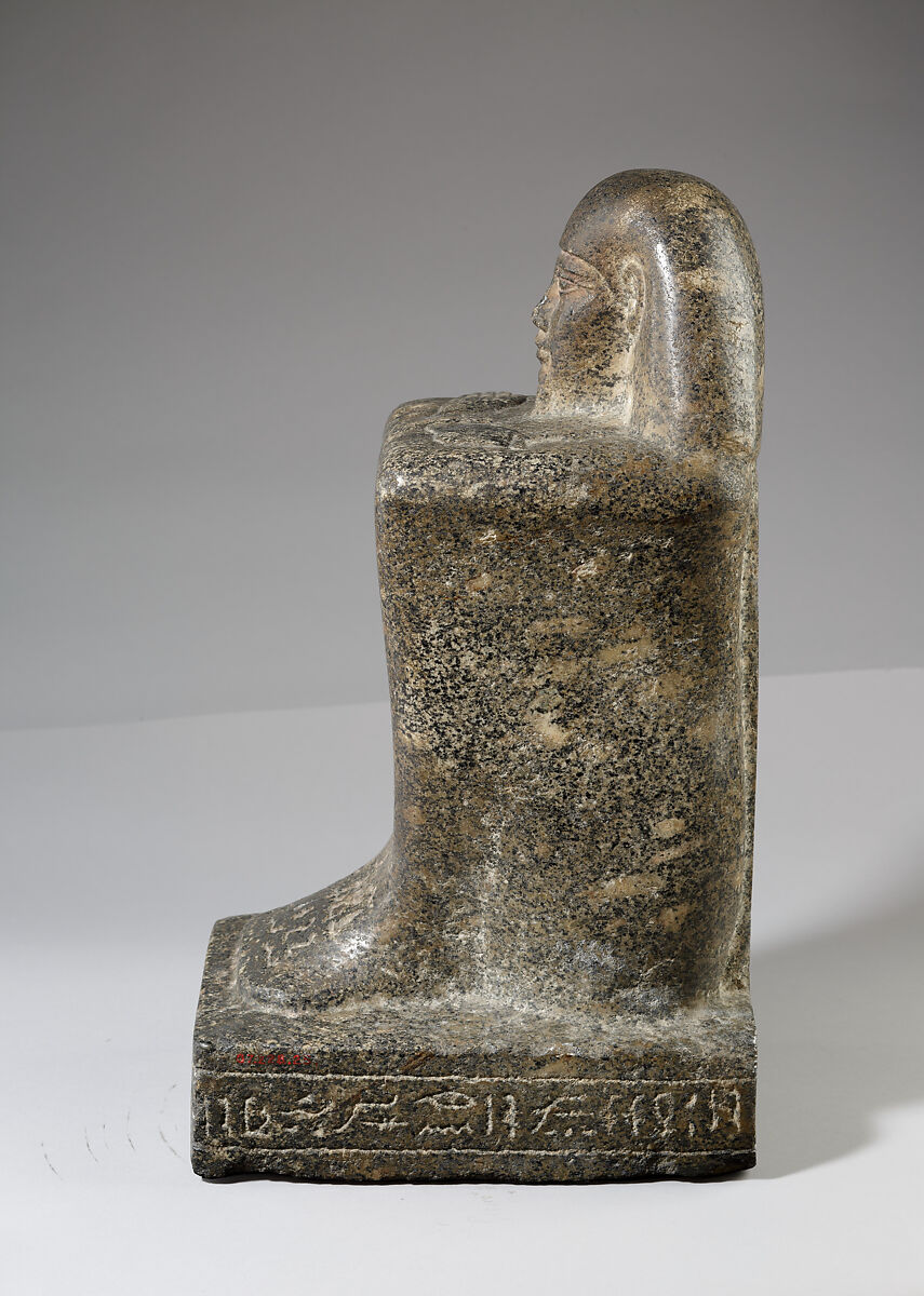 Block Statue of the God's Father Pameniuwedja, son of Nesmin and Nestefnut, Diorite