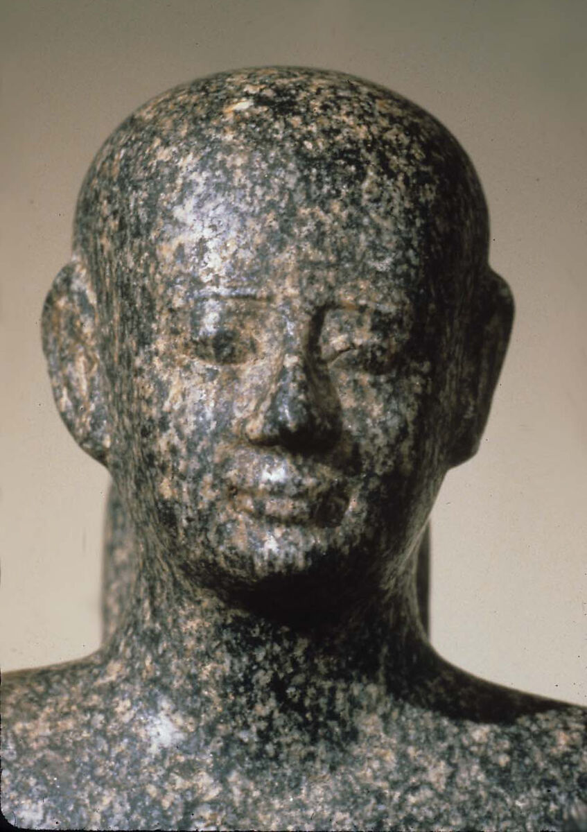 Statue of the Priest Harnefer, son of Nesmin and of Nehemesrattawy, Diorite