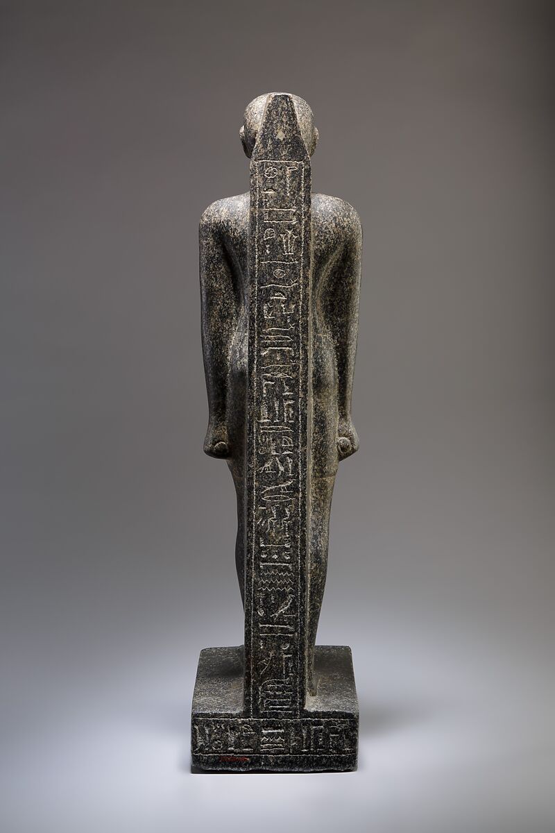 Statue of the Priest Harnefer, son of Nesmin and of Nehemesrattawy, Diorite