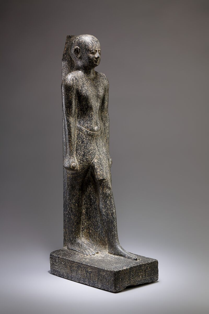 Statue of the Priest Harnefer, son of Nesmin and of Nehemesrattawy, Diorite