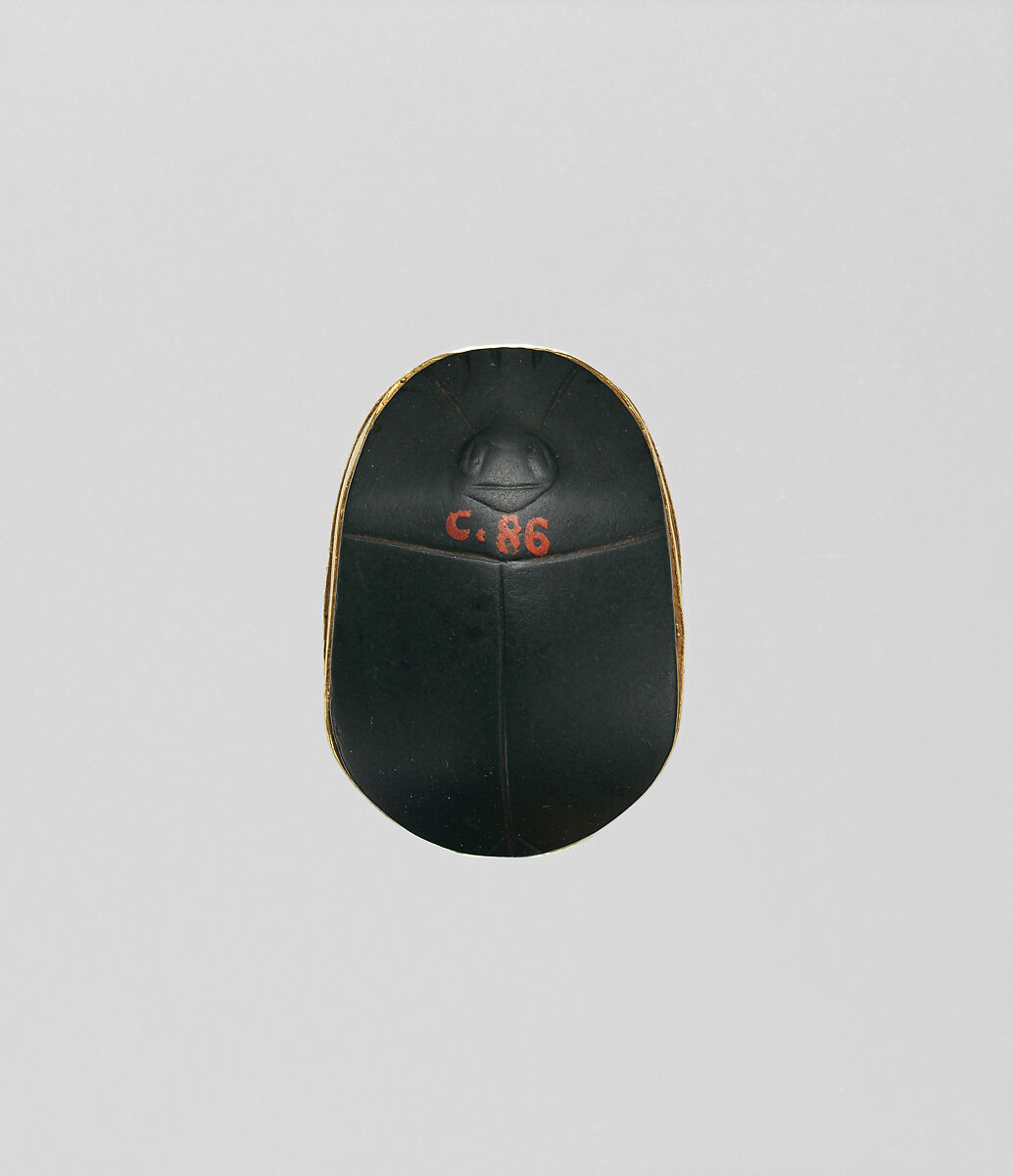 Scarab Inscribed With the Cartouche of Sebekemsaf, Jasper, gold