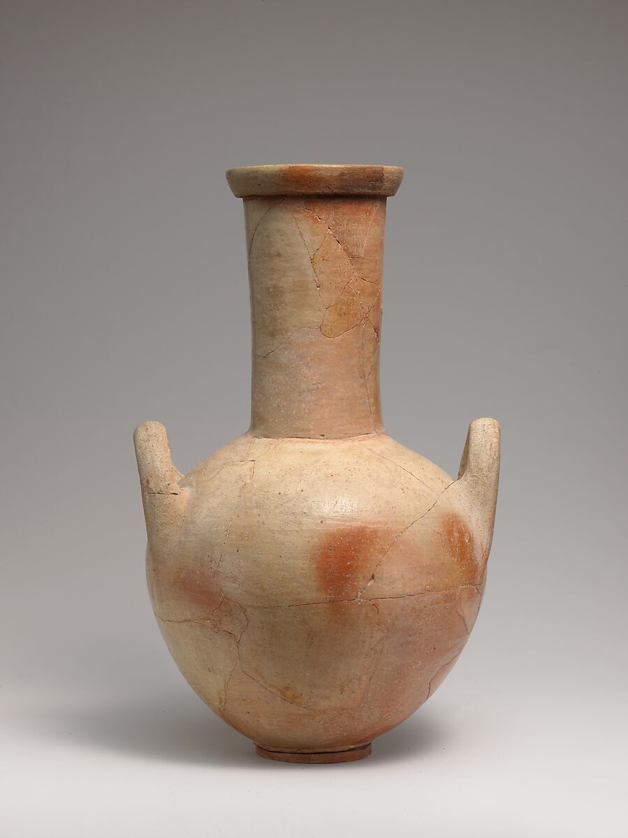 Two-Handled Jar from Tutankhamun's Embalming Cache, Pottery, yellow slip, burnished 