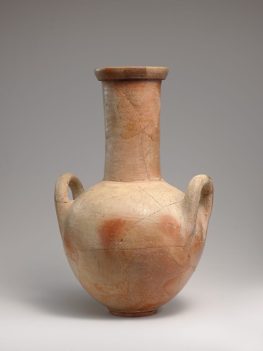 Two-Handled Jar from Tutankhamun's Embalming Cache, Pottery, yellow slip, burnished