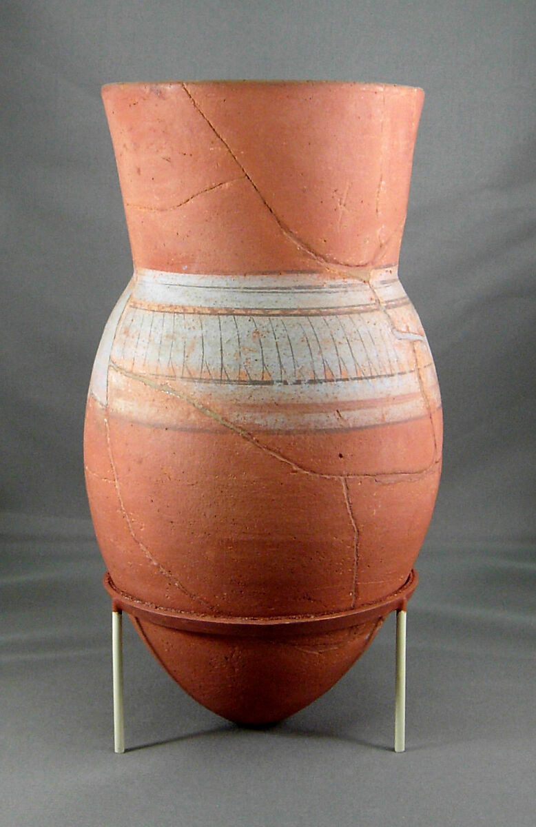 Painted Jar from Tutankhamun's Embalming Cache, Pottery, pigment 