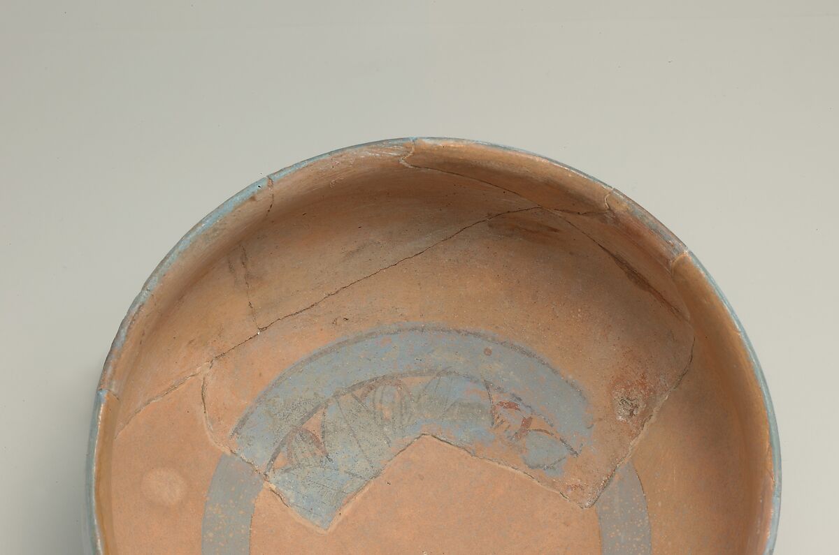 Painted Bowl from Tutankhamun's Embalming Cache, Pottery, pigment