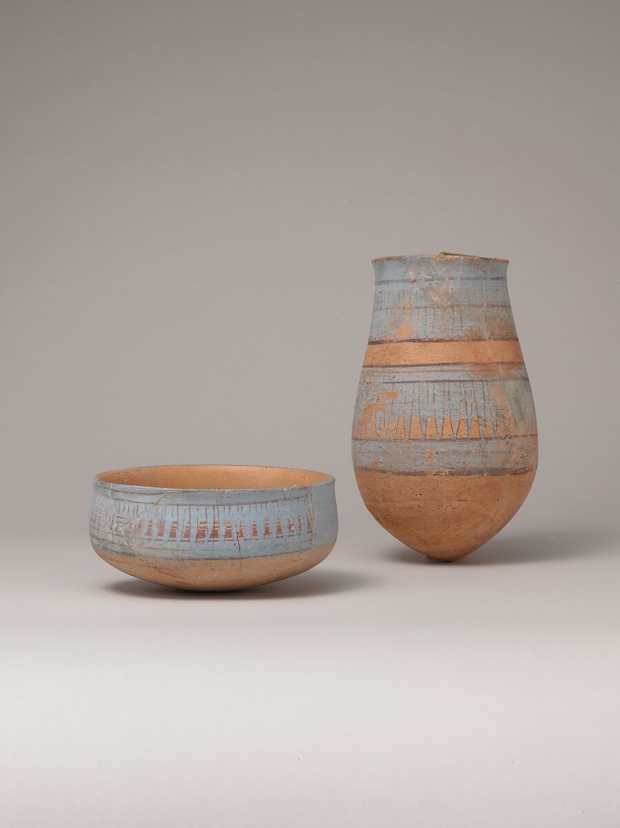 Painted Bowl from Tutankhamun's Embalming Cache, Pottery, pigment