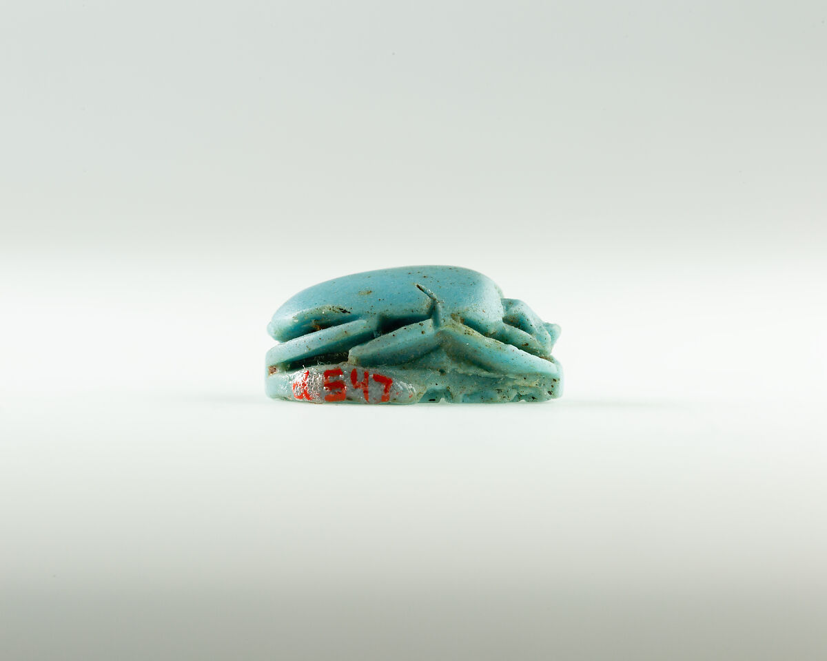Scarab Inscribed with the Name Menkheperre (Thutmose III), Glass