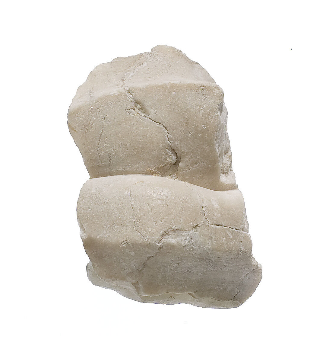 Lips from a statue of king or queen, Indurated limestone 
