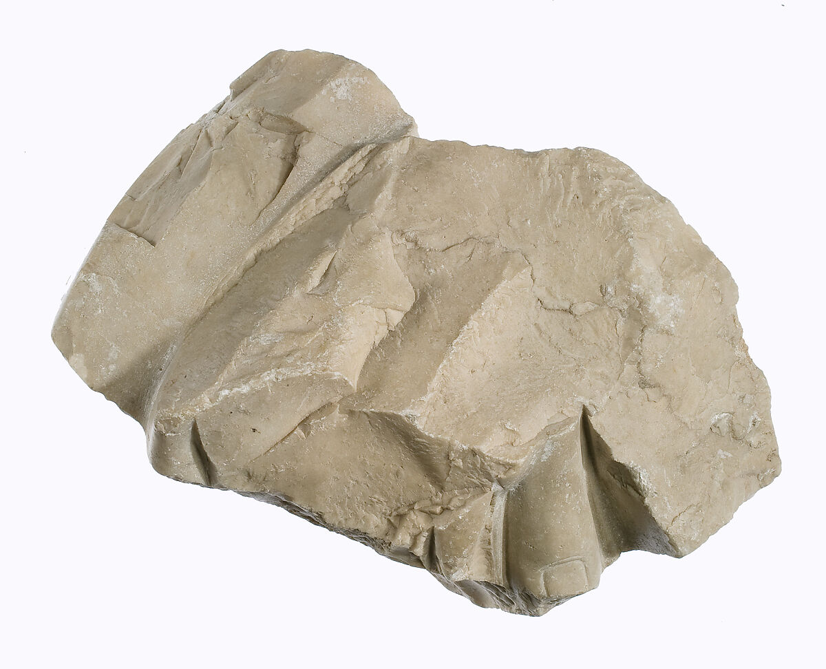 Foot of Akhenaten or Nefertiti prostrate, Indurated limestone 