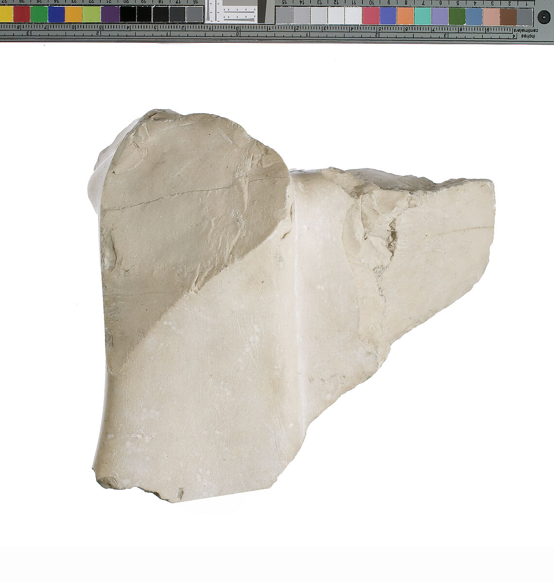 Foot and leg of Akhenaten or Nefertiti prostrate, Indurated limestone