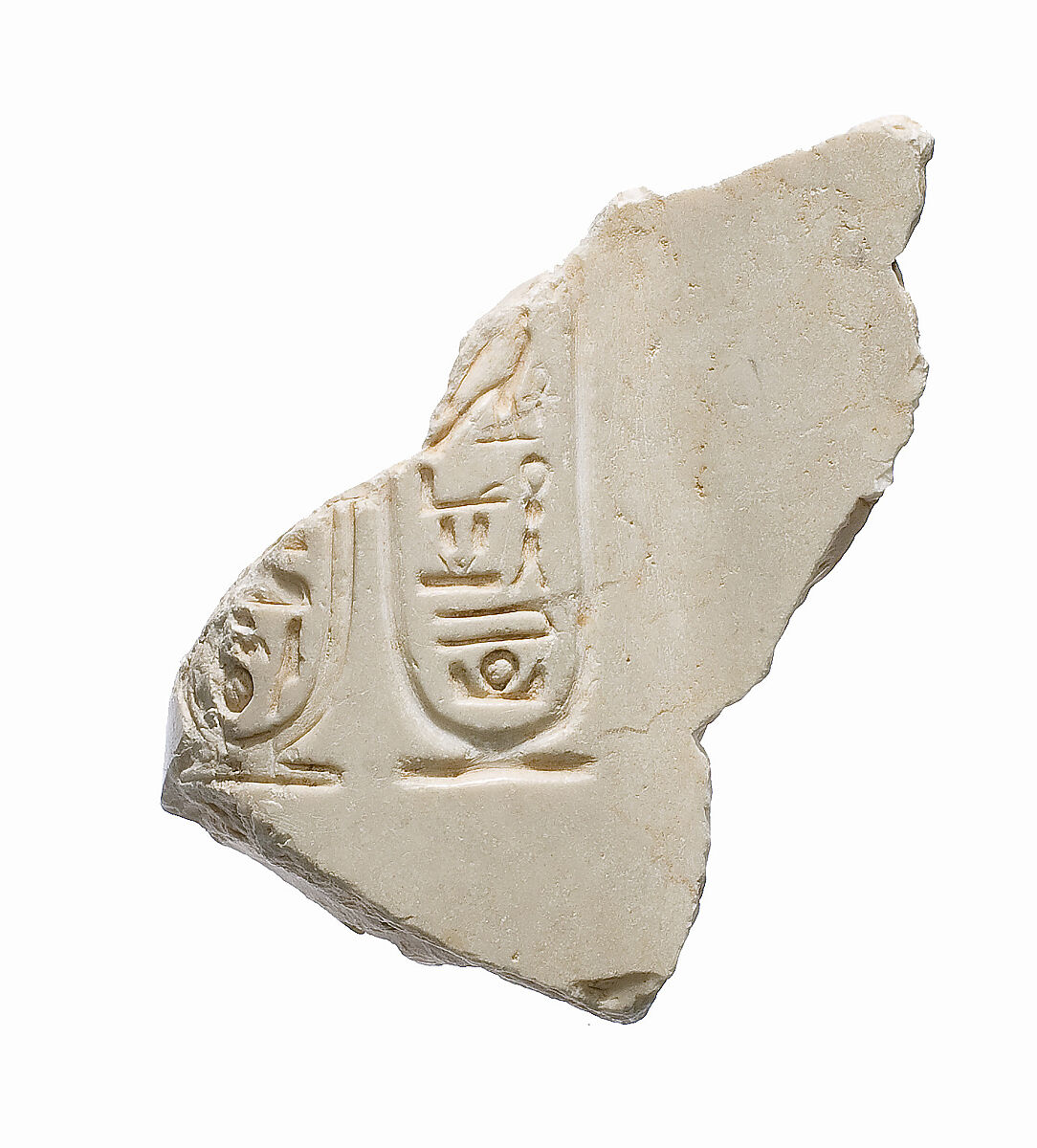 Arm with Aten cartouches belonging with 21.9.431, Indurated limestone 