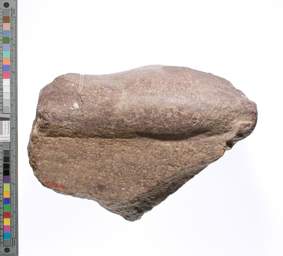 right hand fragment with cartouche of the Aten, Red quartzite