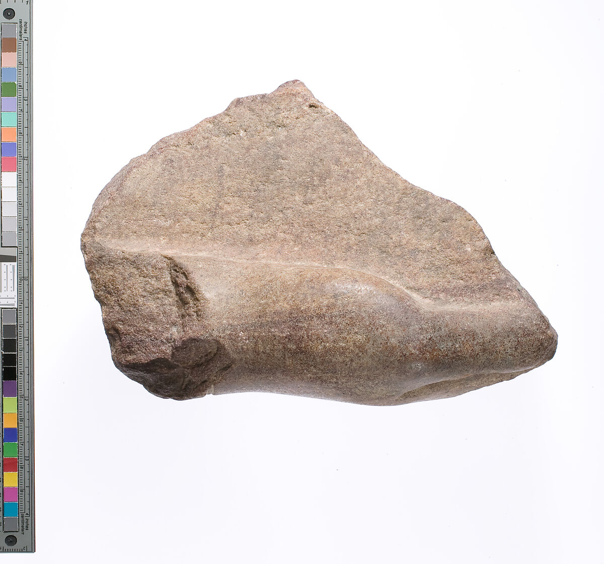 right hand fragment with cartouche of the Aten, Red quartzite
