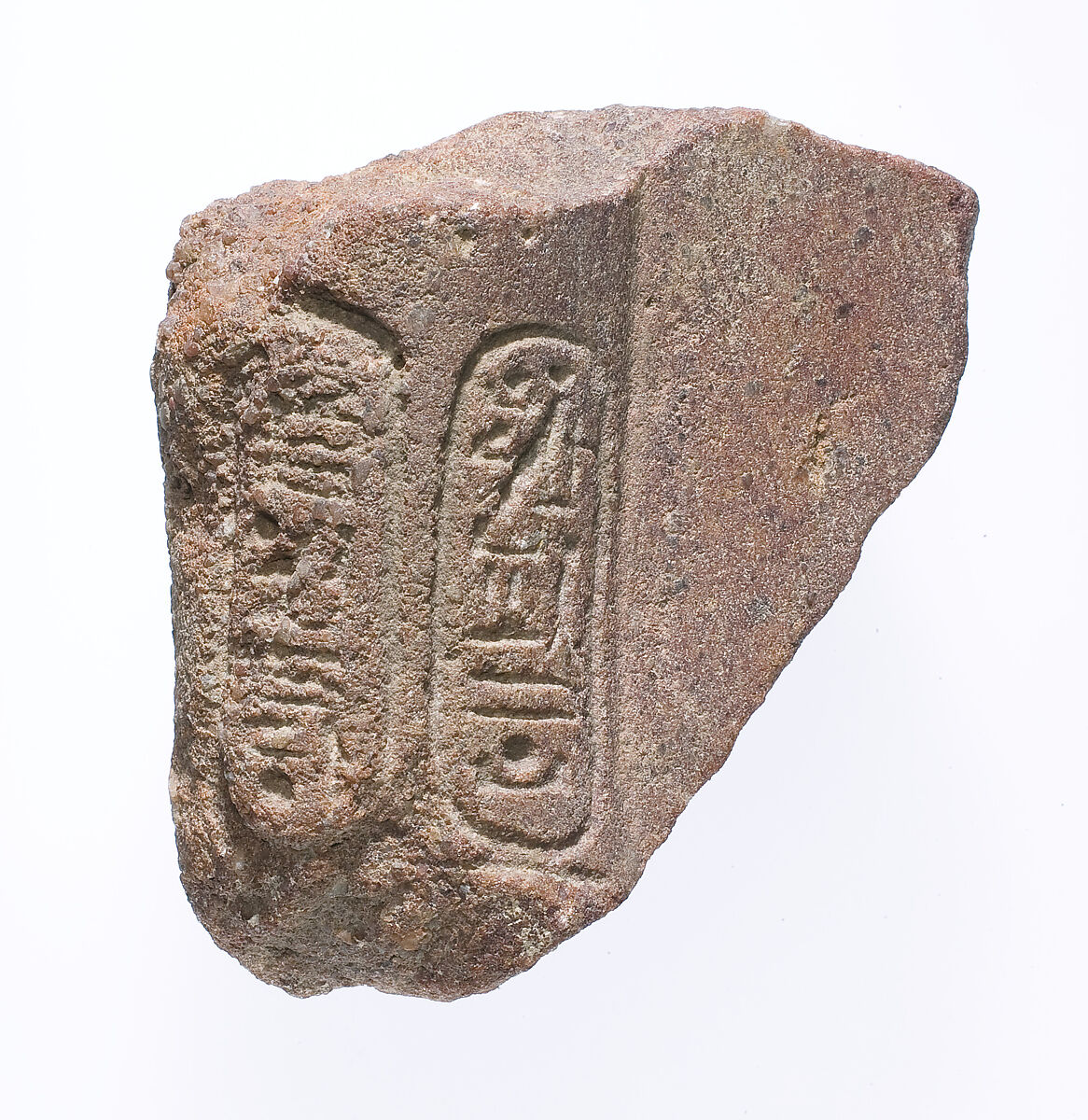 right arm with Aten cartouches, Red quartzite 