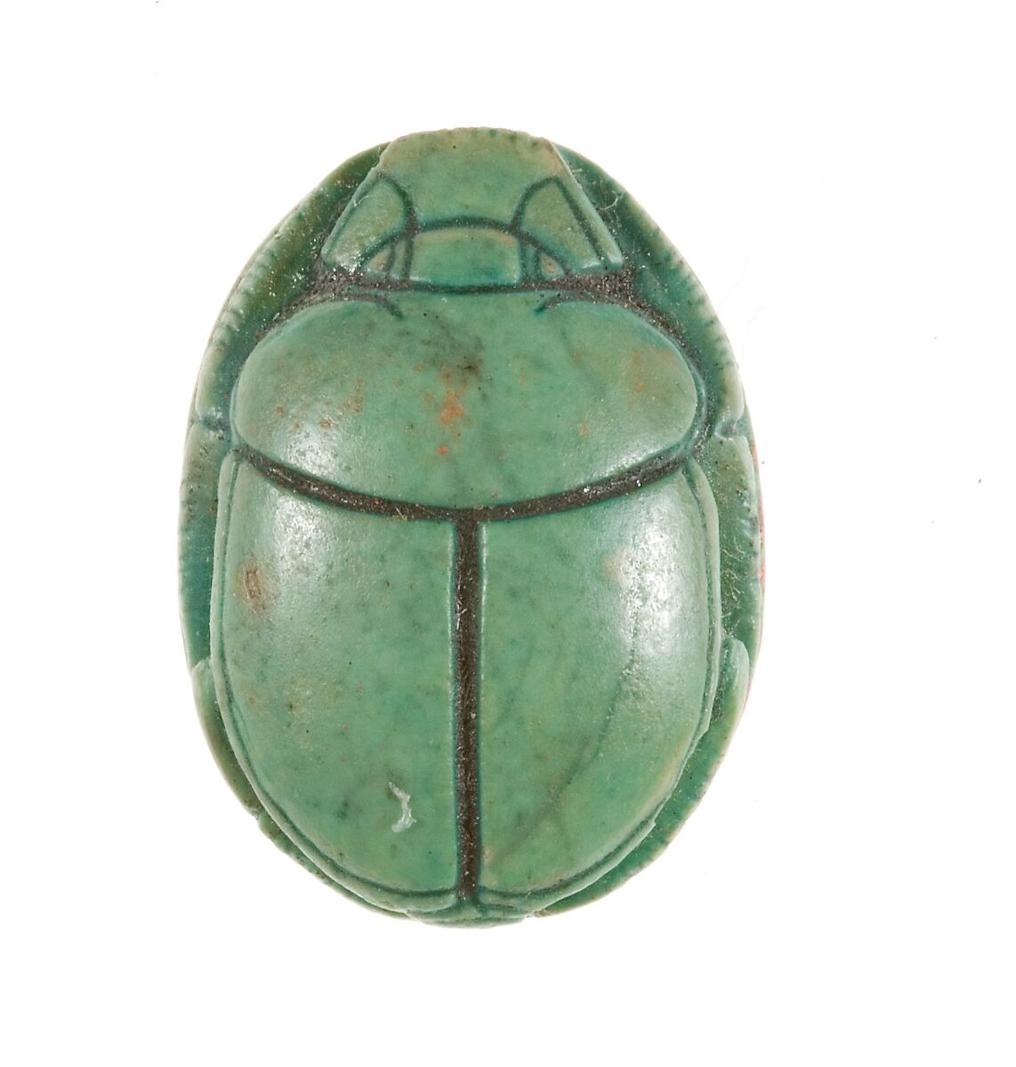 Scarab Inscribed for the God's Wife Hatshepsut, Steatite (glazed)