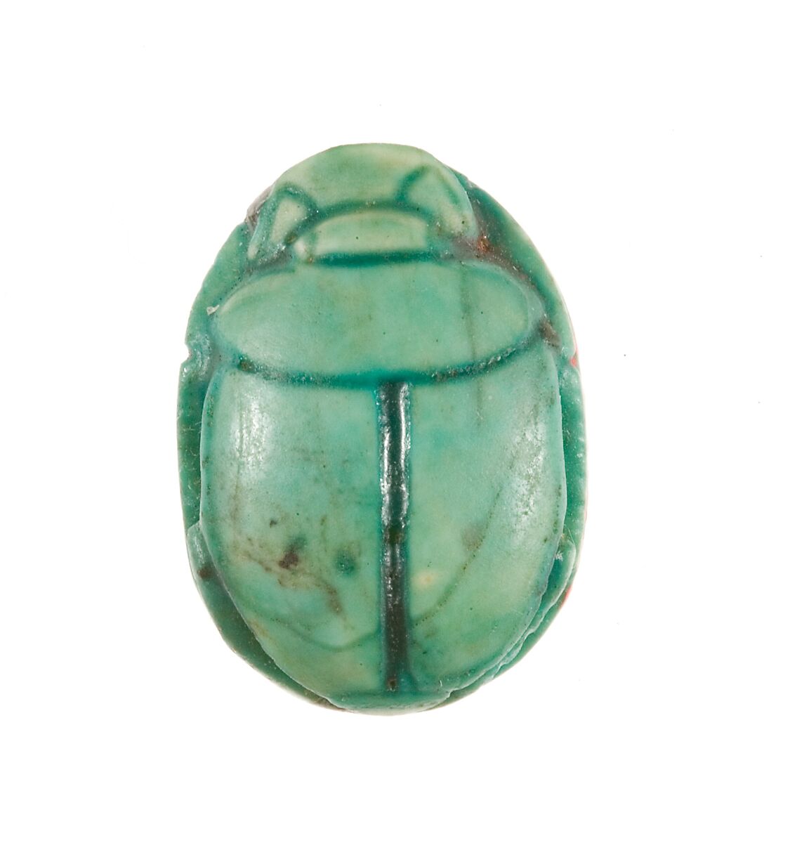 Scarab Inscribed for the God's Wife Hatshepsut, Living, Steatite (glazed)