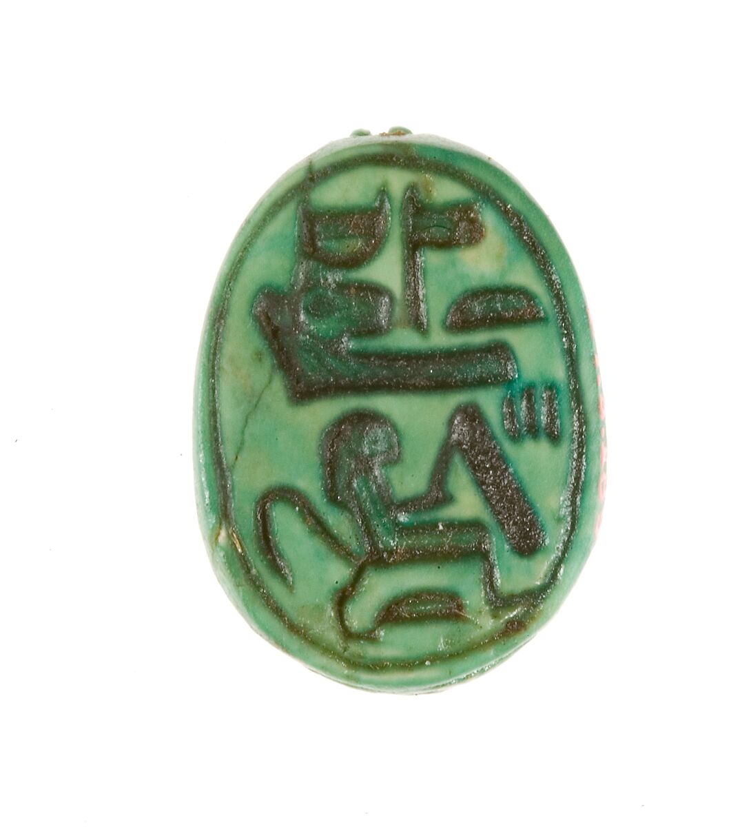 Scarab Inscribed for the God's Wife Hatshepsut, Steatite (glazed) 