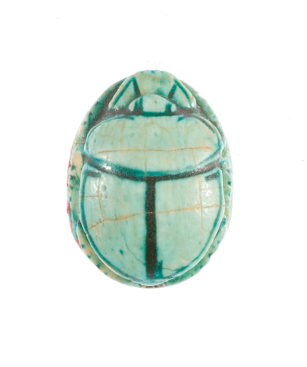 Scarab Inscribed Hatshepsut United with Amun, Steatite (glazed)