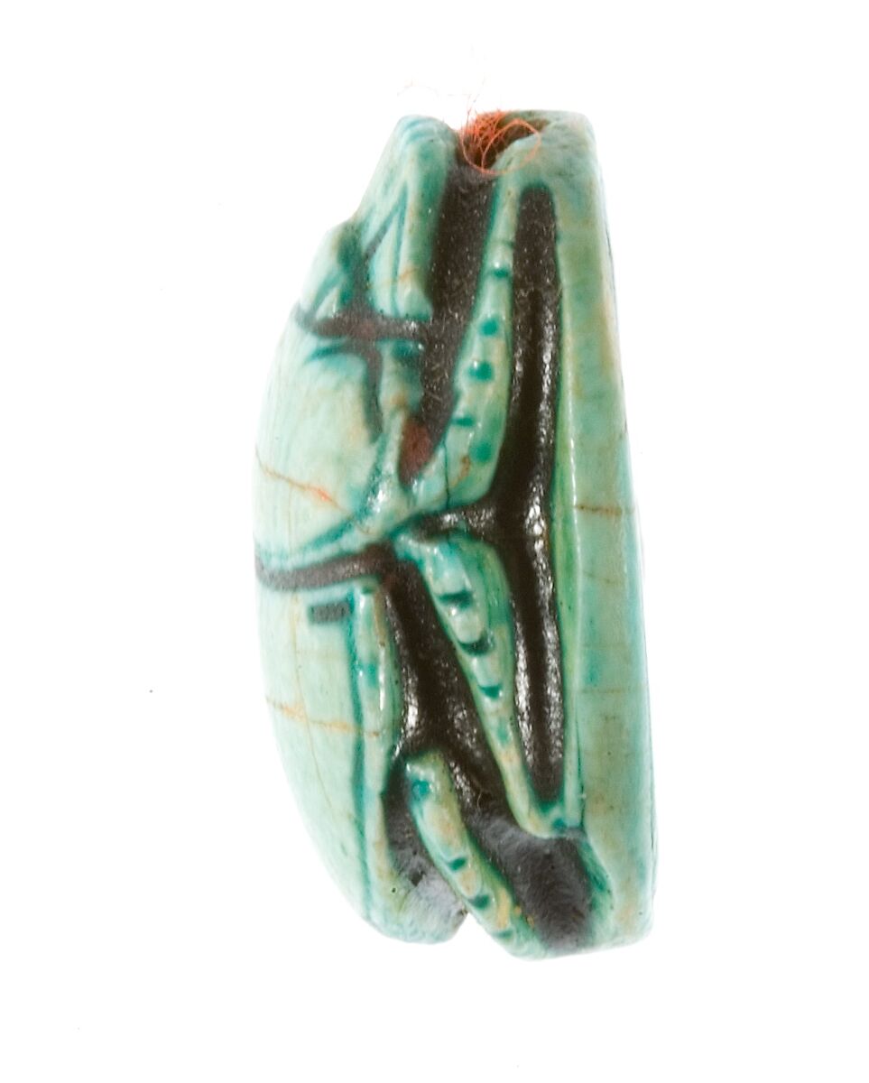 Scarab Inscribed Hatshepsut United with Amun, Steatite (glazed)