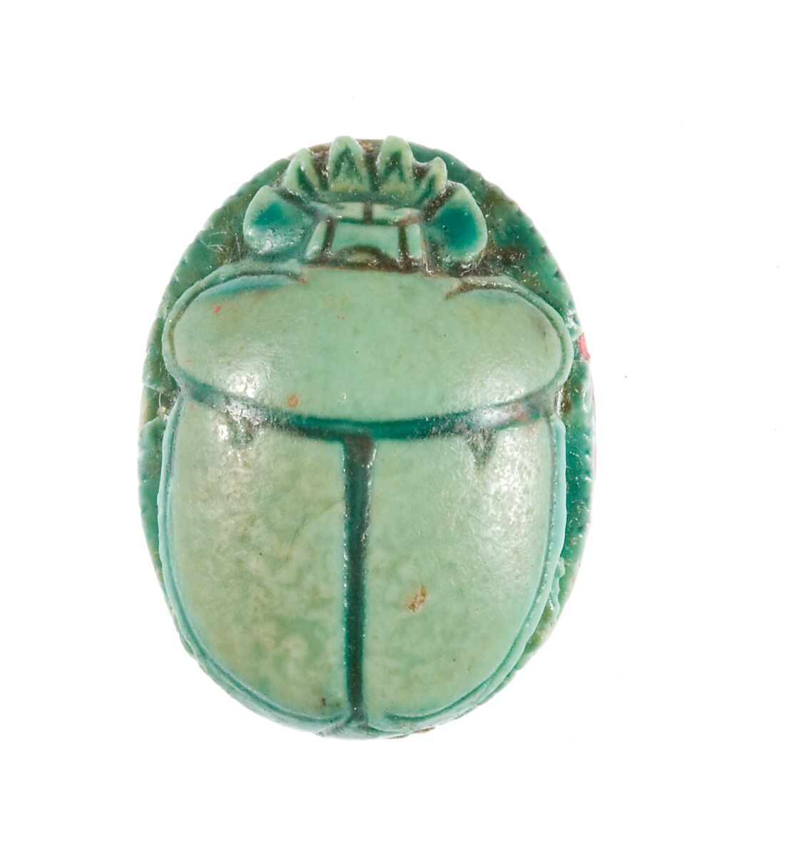 Scarab Inscribed Hatshepsut United with Amun, Steatite (glazed)