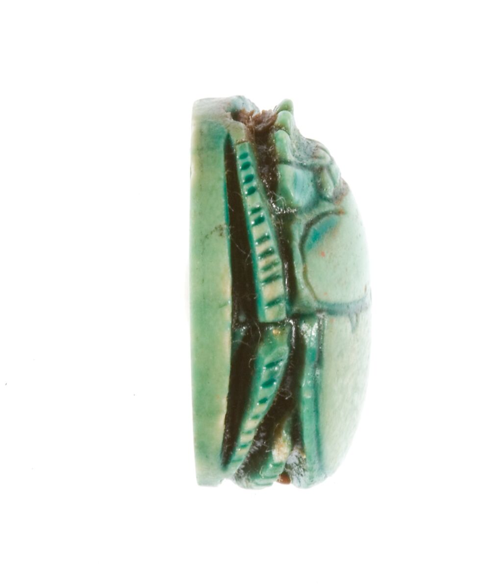 Scarab Inscribed Hatshepsut United with Amun, Steatite (glazed)