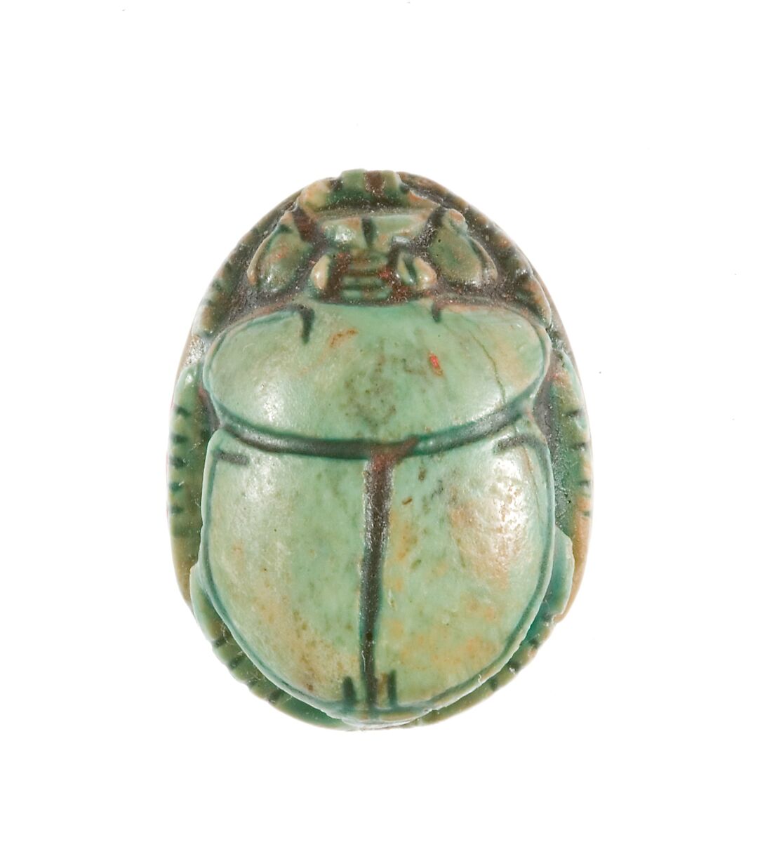 Scarab Inscribed Hatshepsut United with Amun, Steatite (glazed)