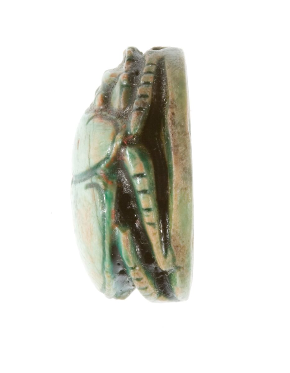 Scarab Inscribed Hatshepsut United with Amun, Steatite (glazed)